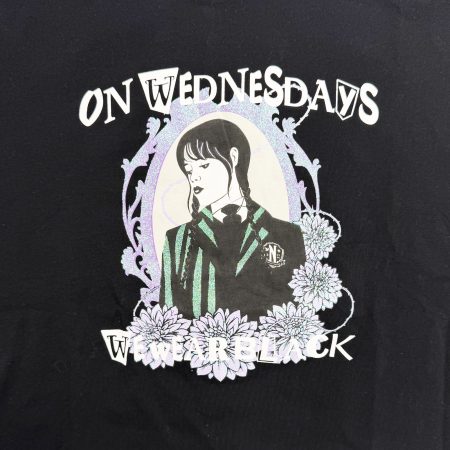 Character Girls' Black Wednesday T Shirt