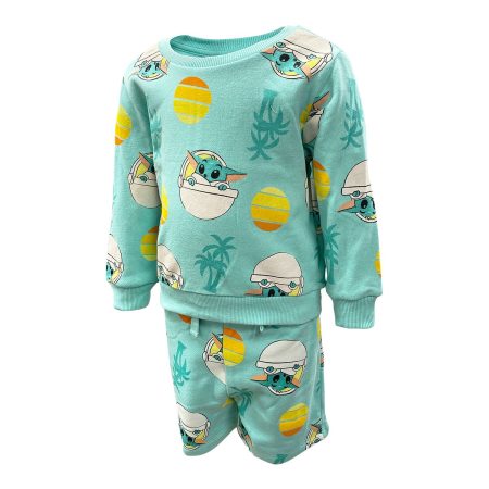 Character Toddler Boys' Grogu All Over Print Vacation 2 Piece Set