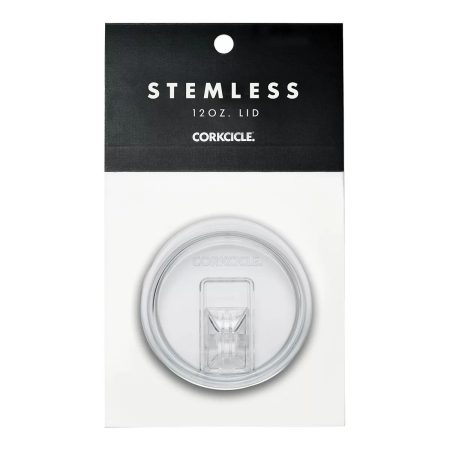 Corkcicle 12 oz Stemless Lid, Sliding Lid, Plastic