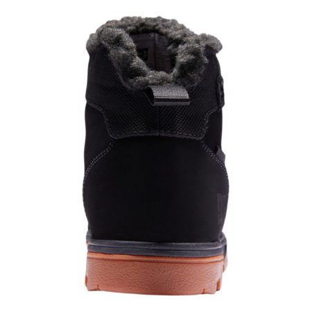 DC Men's Woodland Leather Insulated Sherpa-Lined Winter Boots