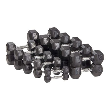 Balancefrom Rubber Hex Dumbbells 45 lbs