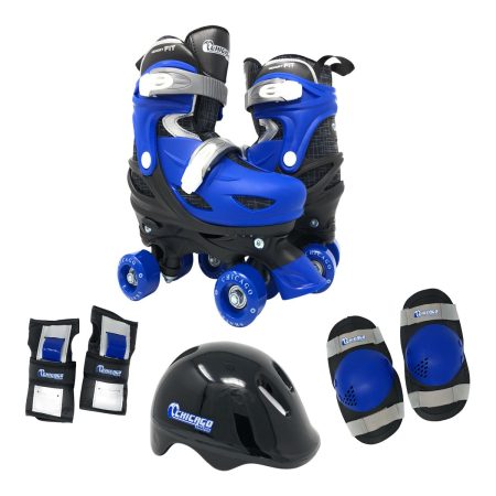 Chicago Kids' Adjustable Quad Inline Skates With Accessories