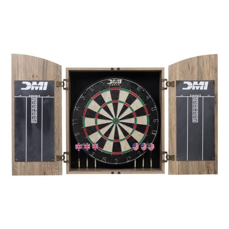 Escalade Rustic Bristle Dartboard Cabinet Set