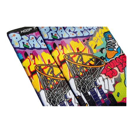 Hoop 'Til It Hurts Youth Basketball Graffiti Crew Socks