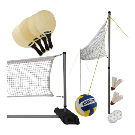 Lifetime Volleyball, Badminton and Paddleball 3 Sport Set