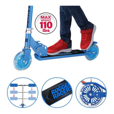 Rugged Racer Foldable Kids' 2 Wheel Scooter