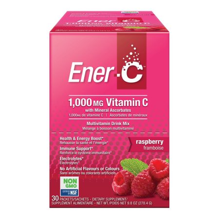 Ener-C Vitamin C Raspberry 30 Pack 1000 Mg