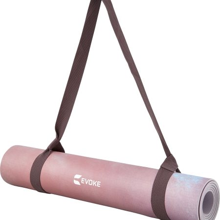 Evoke Printed Non-Slip 68" 5mm Yoga Mat with Strap