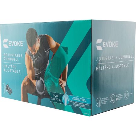 Evoke 5-25lbs Adjustable Dumbbell