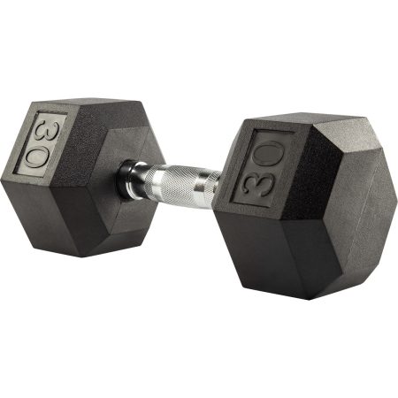 Evoke 30 lb Rubber Hex Dumbbell, Weight, Home Gym