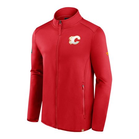 Calgary Flames Fanatics Authentic Pro Rink Fleece Full Zip Jacket