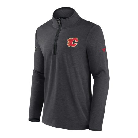 Calgary Flames Fanatics Authentic Pro Rink Fleece Quiz Top