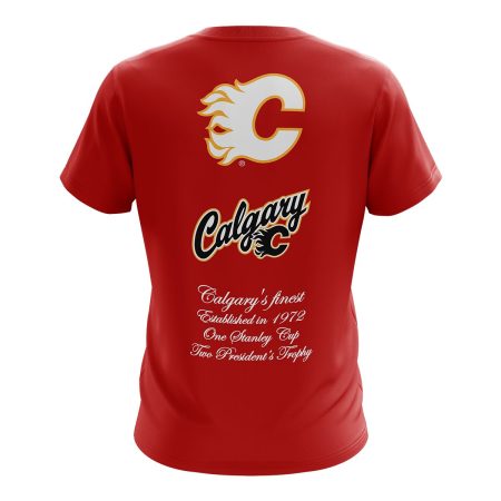 Calgary Flames Mitchell & Ness Graduation T Shirt