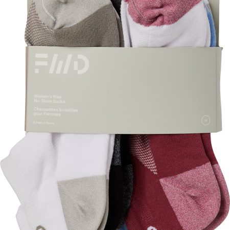 FWD Women's Ath Rise No Show Socks - 6 Pack