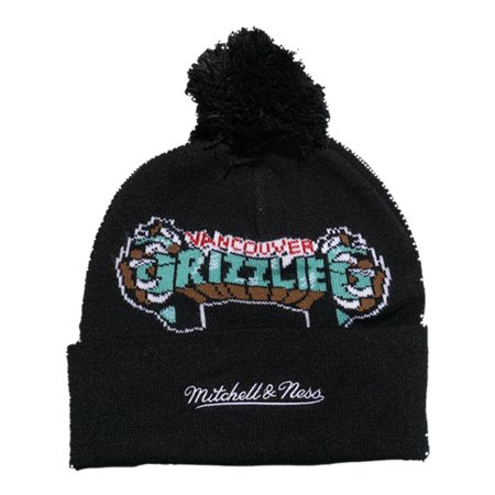 Vancouver Grizzlies Mitchell & Ness HWC Mascot Claw Cuffed Pom Knit