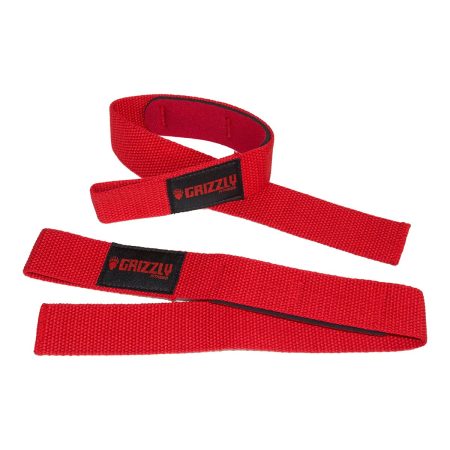 Grizzly Padded Lifting Straps - Red