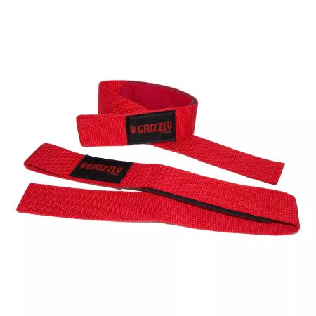 Grizzly Padded Lifting Straps - Red