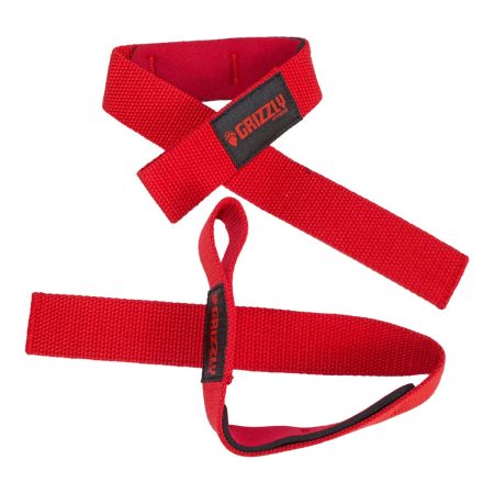 Grizzly Padded Lifting Straps - Red