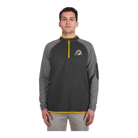 Hamilton Tiger Cats New Era Quarter Zip Long Sleeve Top