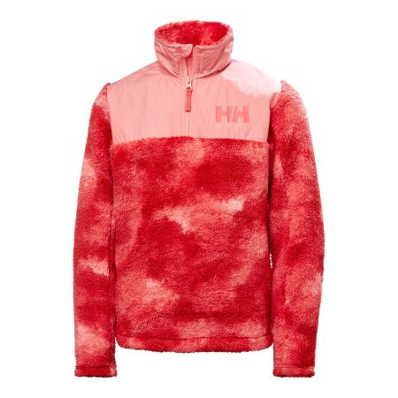 Helly Hansen Girls' Champ 1/2 Zip Midlayer Sunset Pink All Over Print Jacket