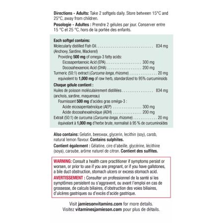 Jamieson Omega 3 Turmeric Softgels