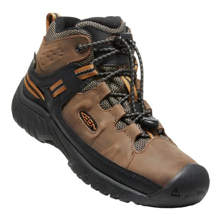 Keen Canada Outdoor Boys' Youth Years Targhee Waterproof Mid Hiking Boots Brown