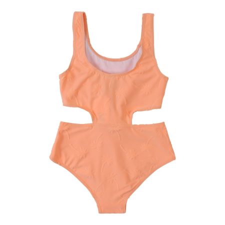 Mandarine Girls' Tropical Picnic Open Side One Piece Swimsuit