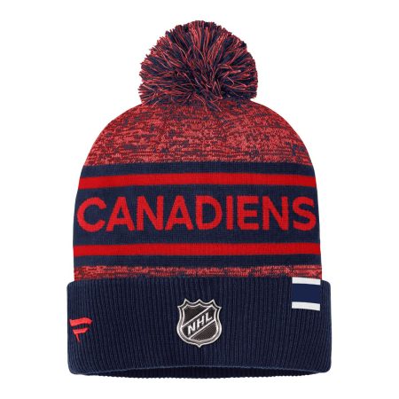 Montreal Canadiens Fanatics Authentic Pro Heathered Cuffed Pom Knit Cap