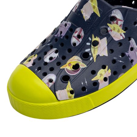 Native Shoes Toddler Kids' Jefferson Star Wars Mando All Over Print Lightweight Slip On Shoes