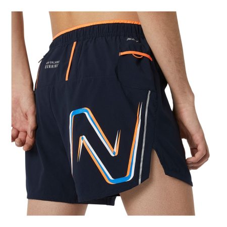 New Balance Men's Graphic Impact 5-in Running Shorts, Quick-Dry