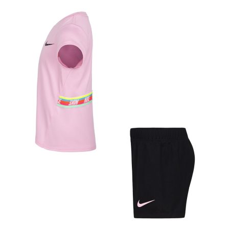 Nike Toddler Girls' 4-6X Tape T Shirt & Shorts Set