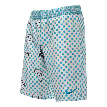 Nike Boys' Smiles Check Lap 7 Inch Volley Shorts