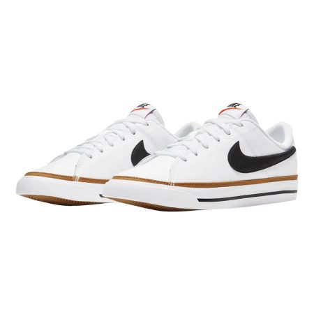 Nike Kids' Grade School Court Legacy Shoes, Boys, Tennis, Sneakers, Leather, Cushioned