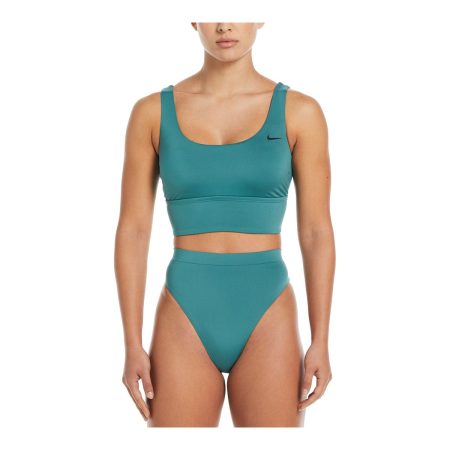 Nike Women's Essential Scoop Neck Midkini Swim Top