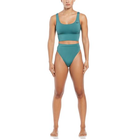 Nike Women's Essential Scoop Neck Midkini Swim Top