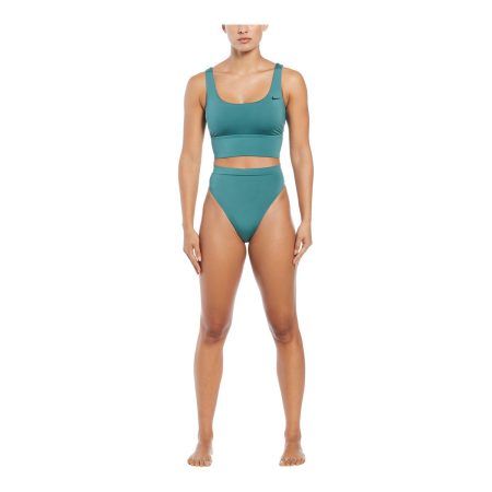 Nike Women's Essential Scoop Neck Midkini Swim Top