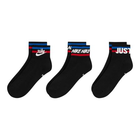 Nike Sportswear Men's Everyday Graphic Cushioned Dri-FIT Ankle Socks - 3 Pack