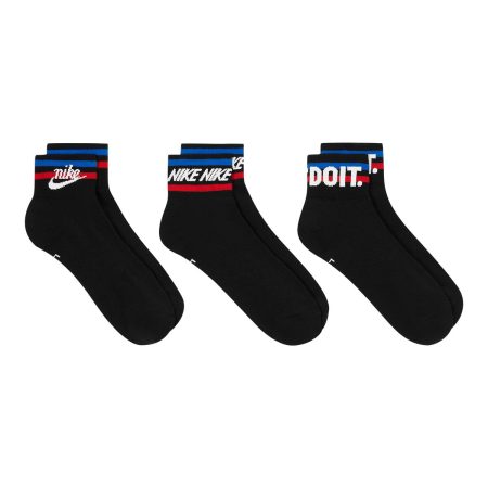 Nike Sportswear Men's Everyday Graphic Cushioned Dri-FIT Ankle Socks - 3 Pack