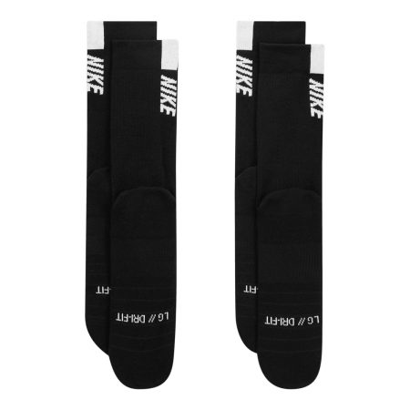 Nike Men's Run Multiplier Moisture-Wicking Crew Socks - 2 Pack