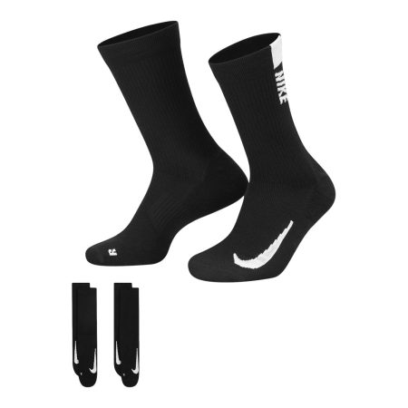 Nike Men's Run Multiplier Moisture-Wicking Crew Socks - 2 Pack