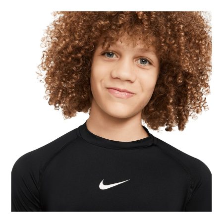 Nike Pro Boys' Dri-FIT Fitted Long Sleeve Shirt