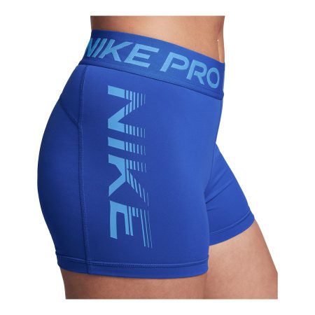 Nike Pro Women's Dri-FIT Mid-Rise 3 Inch Graphic Shorts