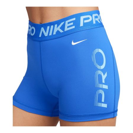 Nike Pro Women's Dri-FIT Mid-Rise 3 Inch Graphic Shorts