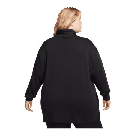 Nike Women's Plus Size Club Fleece Oversized Mock Sweatshirt