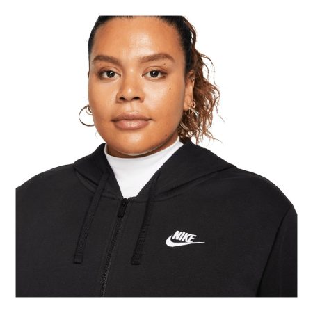 Nike Women's Plus Size Club Fleece Standard Full Zip Hoodie