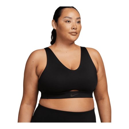 Nike Women's Plus Size Dri-FIT Indy VNK Plunge Cutout Low Sports Bra