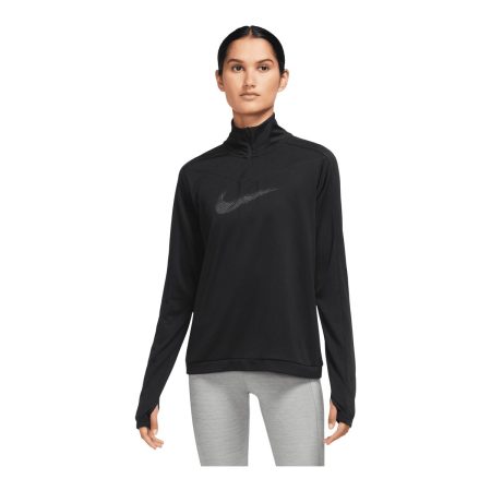 Nike Women's Run Dri-FIT Swoosh HBR Pacer 1/2 Zip Long Sleeve Top