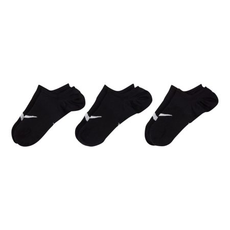 Nike Women’s Everyday Plus Lightweight Black/Grey Footie Socks - 3 Pack