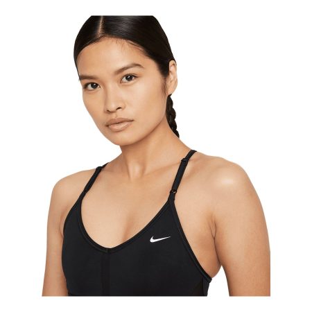 Nike Women's Indy V-Neck Sports Bra, Low Impact, Padded