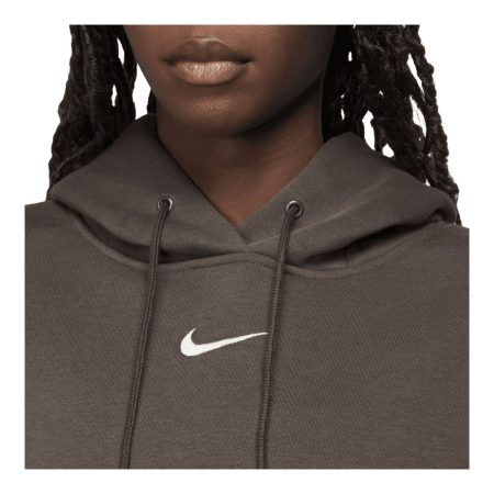 Nike Women's Phoenix Pullover Sweatshirt Hoodie, Fleece, Oversized, Kangaroo Pocket